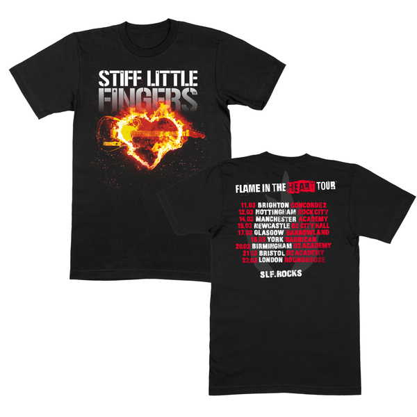 Flame In The Heart March 2025 Tour T-Shirt Black