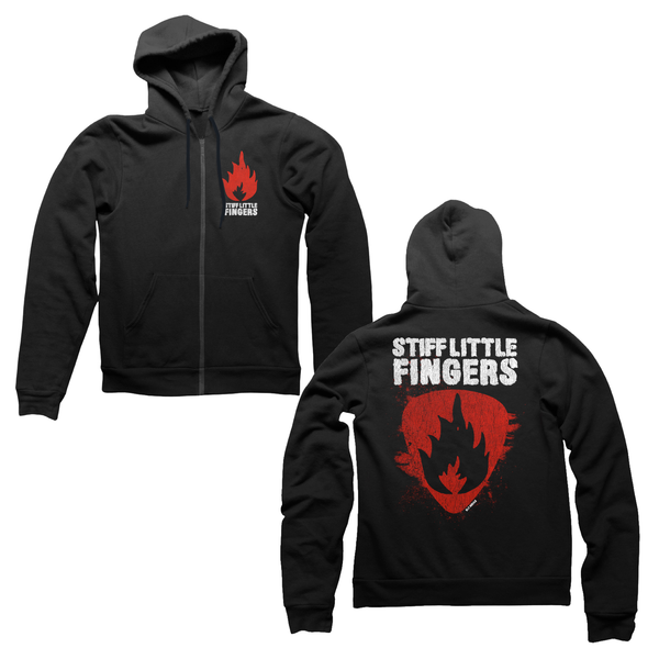 Plectrum Zip Hoody Black