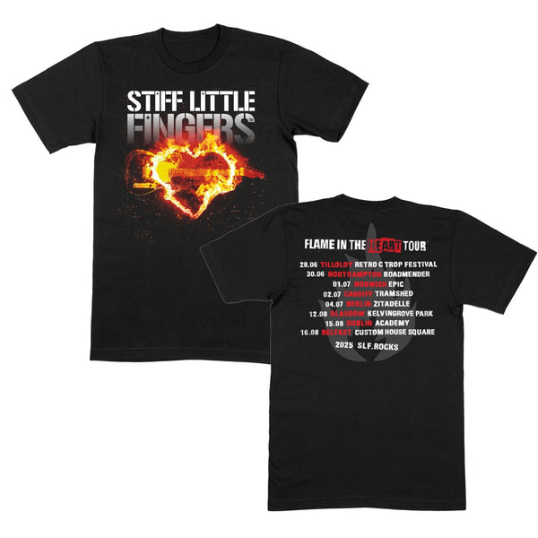 Flame In The Heart Summer 2025 Tour T-Shirt Black