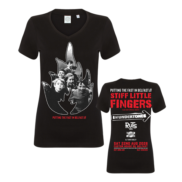 Putting The Fast In Belfast 8 Black Event Ladies T-Shirt - PRE ORDER