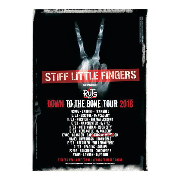 DOWN TO THE BONE 2018 TOUR POSTER