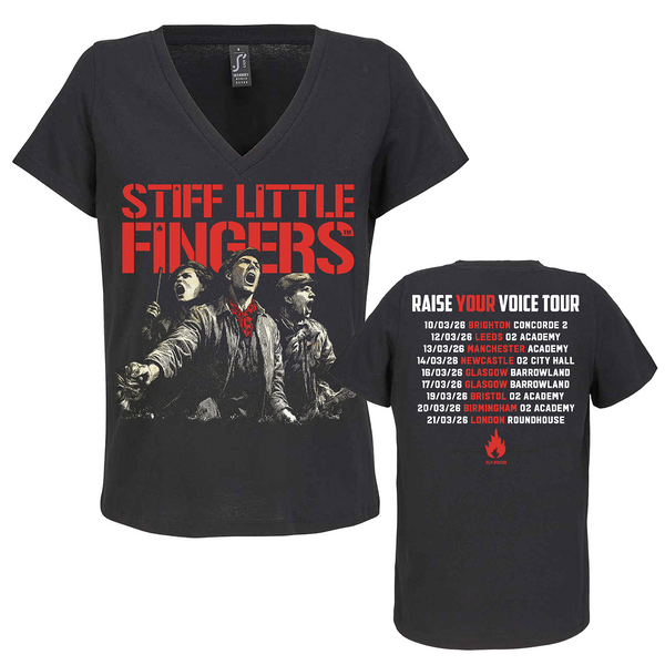 Raise Your Voice Ladies V Neck Black T-Shirt - PRE-ORDER