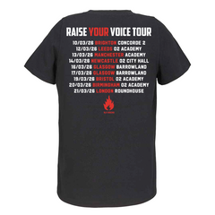 Raise Your Voice Ladies V Neck Black T-Shirt - PRE-ORDER