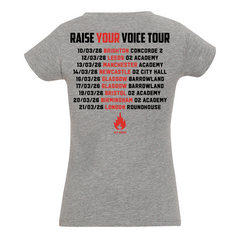 Raise Your Voice Ladies V Neck Sport Grey T-Shirt  - PRE-ORDER