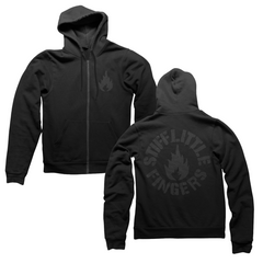 Puff Flame Black Hoody