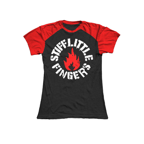 Fear & Loathing Black & Red Ladies Baseball Tee