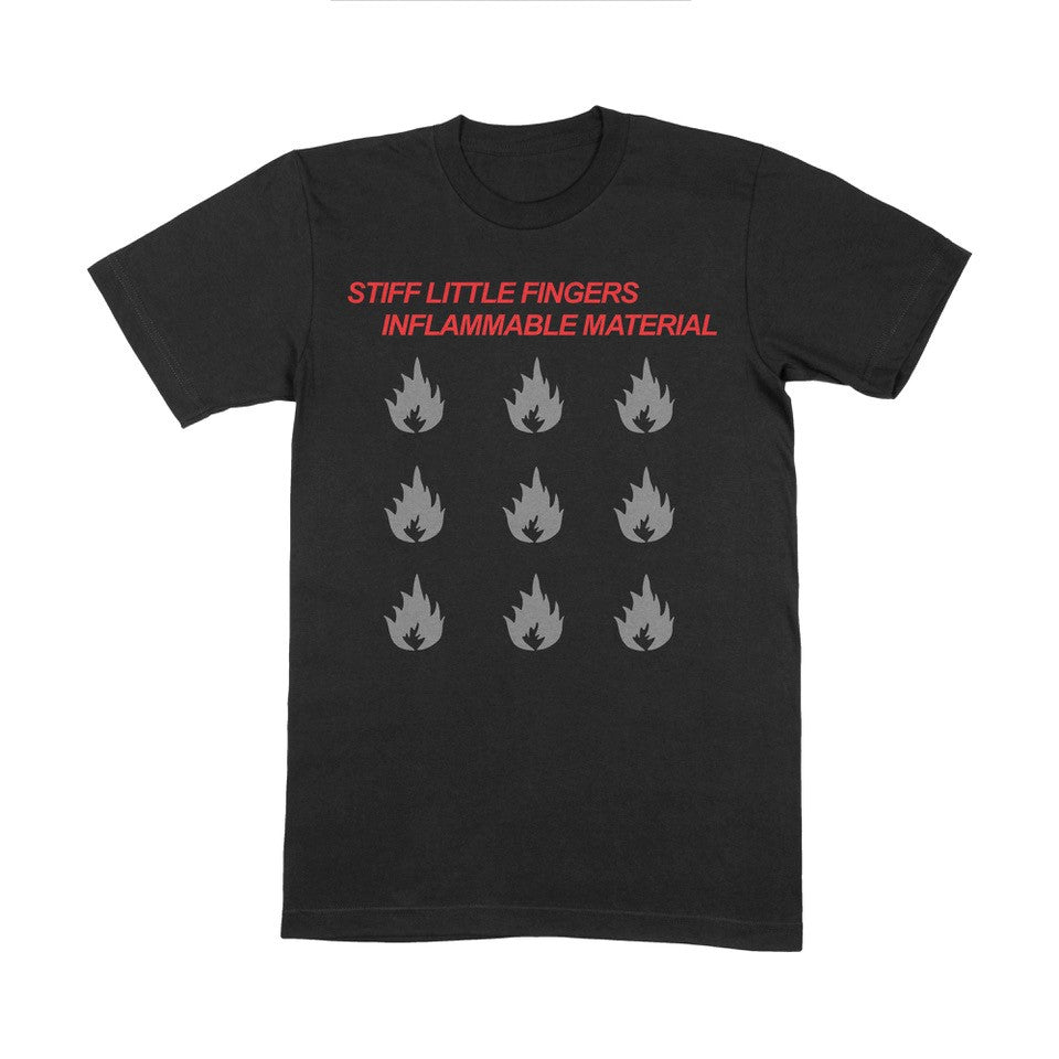 Inflammable Material T-Shirt Black | Stiff Little Fingers Official Store