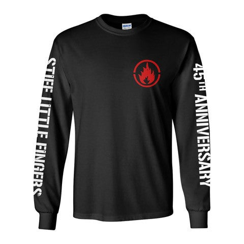 45th Flame Longsleeve Black T-Shirt