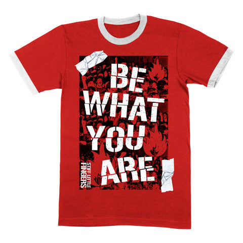 Be What You Are Red & White Ringer T-Shirt